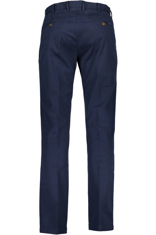 Blue Cotton Men Trouser