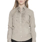 Brown Cotton Women Shirt