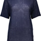 Blue Linen Women Shirt