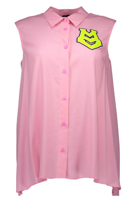Pink Viscose Women Shirt