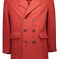 Red Polyester Men Jacket