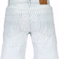 Light Blue Cotton Men Bermuda Pant