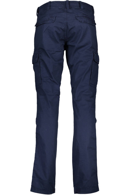 Blue Cotton Men Pant