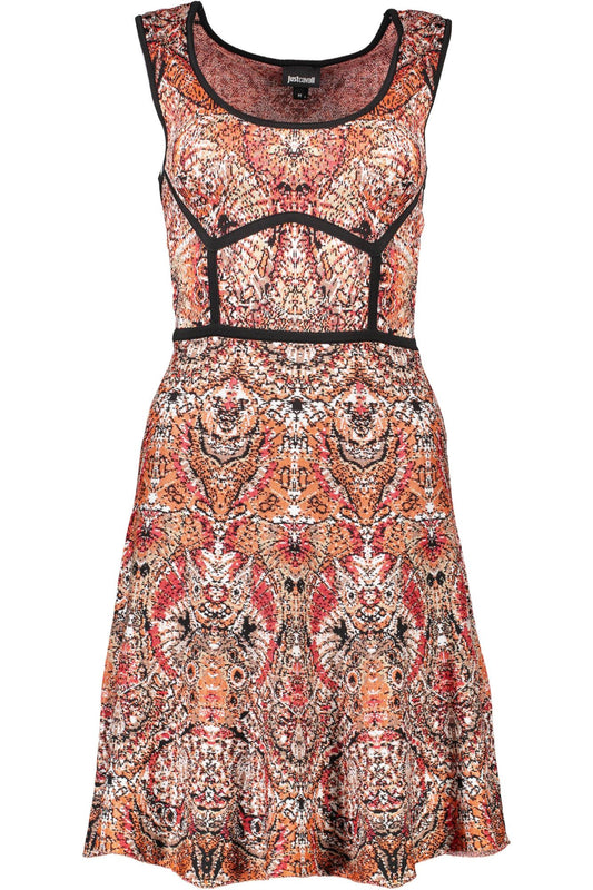 Orange Viscose Women Dress