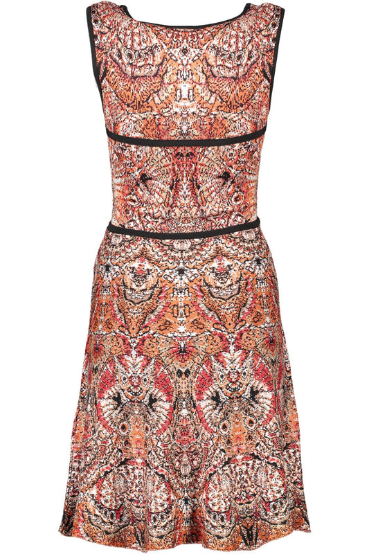 Orange Viscose Women Dress