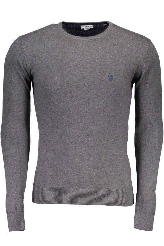 Gray Cotton Men Sweater