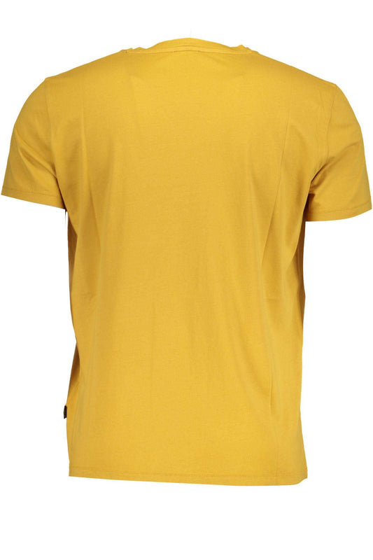 Yellow Cotton Men T-Shirt