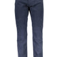 Blue Cotton Men Pant