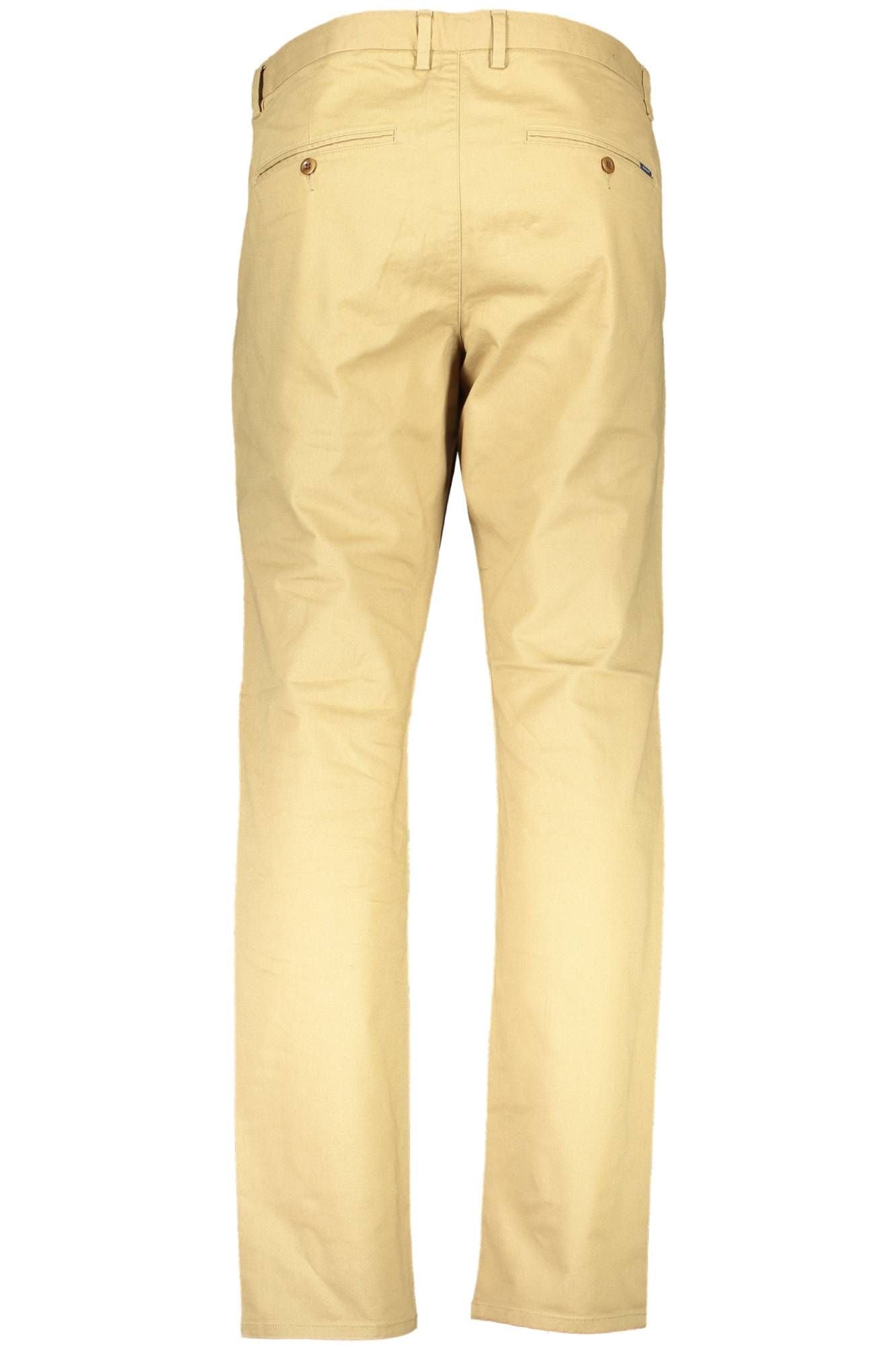 Brown Cotton Men Trouser