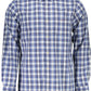 Blue Cotton Men Shirt