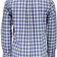 Blue Cotton Men Shirt