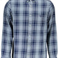 Blue Cotton Men Shirt