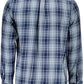 Blue Cotton Men Shirt
