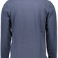 Blue Cotton Men Polo Shirt