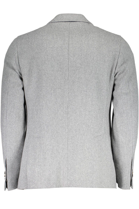 Gray Wool Men Jacket