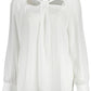 White Polyester Women Shirt