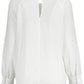 White Polyester Women Shirt