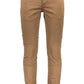 Brown Cotton Men Trouser