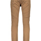 Brown Cotton Men Trouser