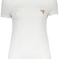White Cotton Women T-Shirt
