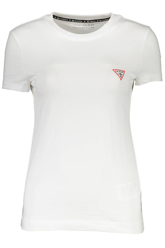 White Cotton Women T-Shirt