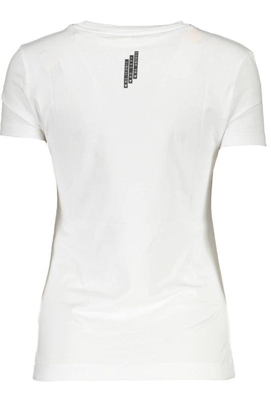 White Cotton Women T-Shirt