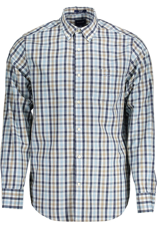 Beige Cotton Men Shirt