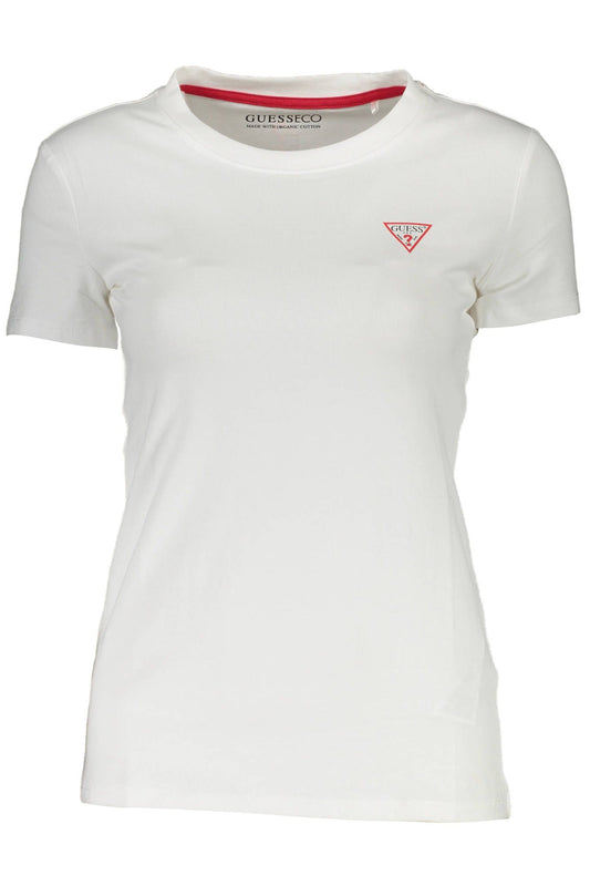 White Cotton Women T-Shirt