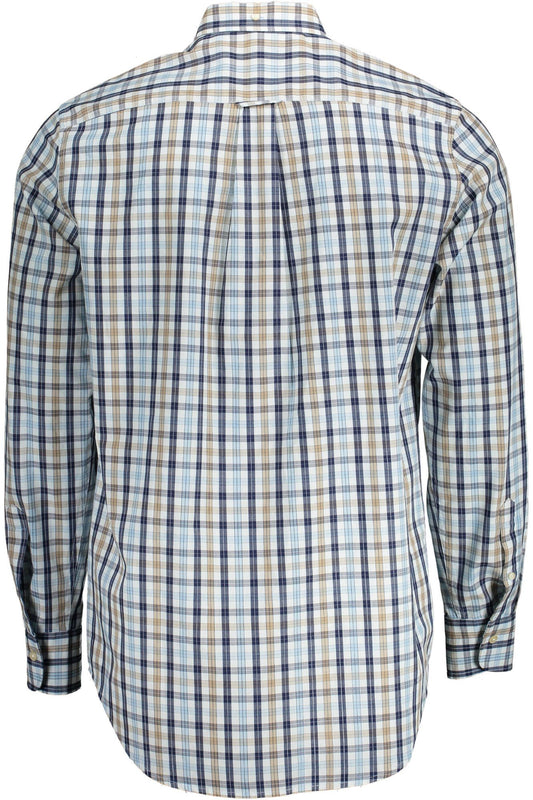 Beige Cotton Men Shirt