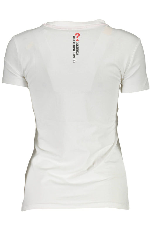 White Cotton Women T-Shirt