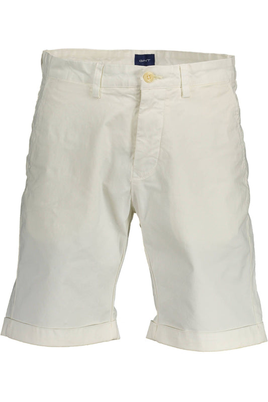 White Cotton Men Bermuda