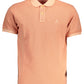 Pink Cotton Men Polo Shirt