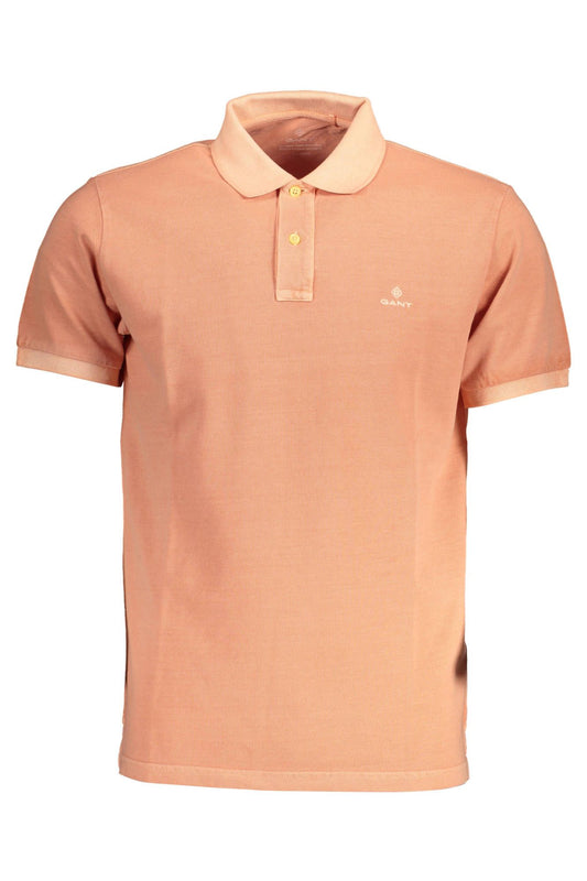 Pink Cotton Men Polo Shirt