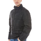 Black Polyester Men Jacket