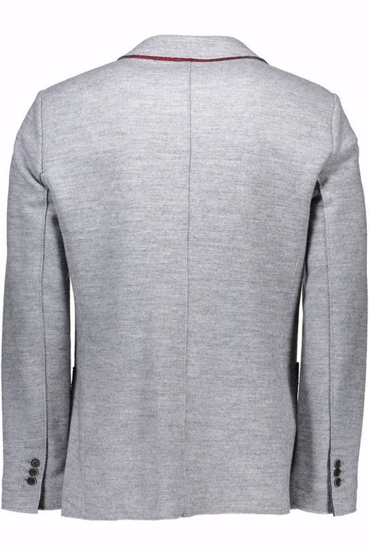 Gray Wool Men Jacket