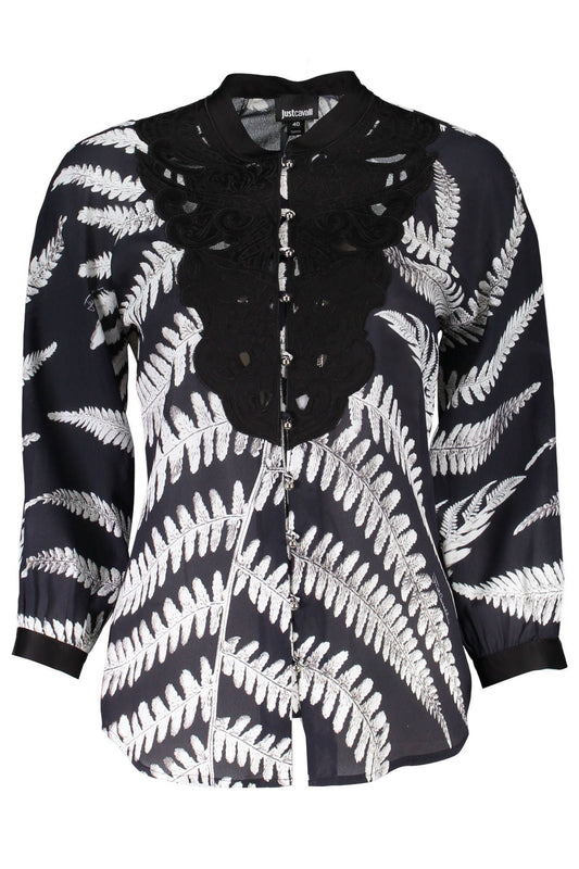 Black Viscose Women Shirt