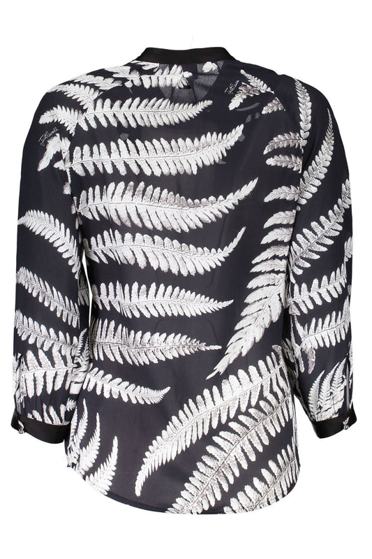 Black Viscose Women Shirt