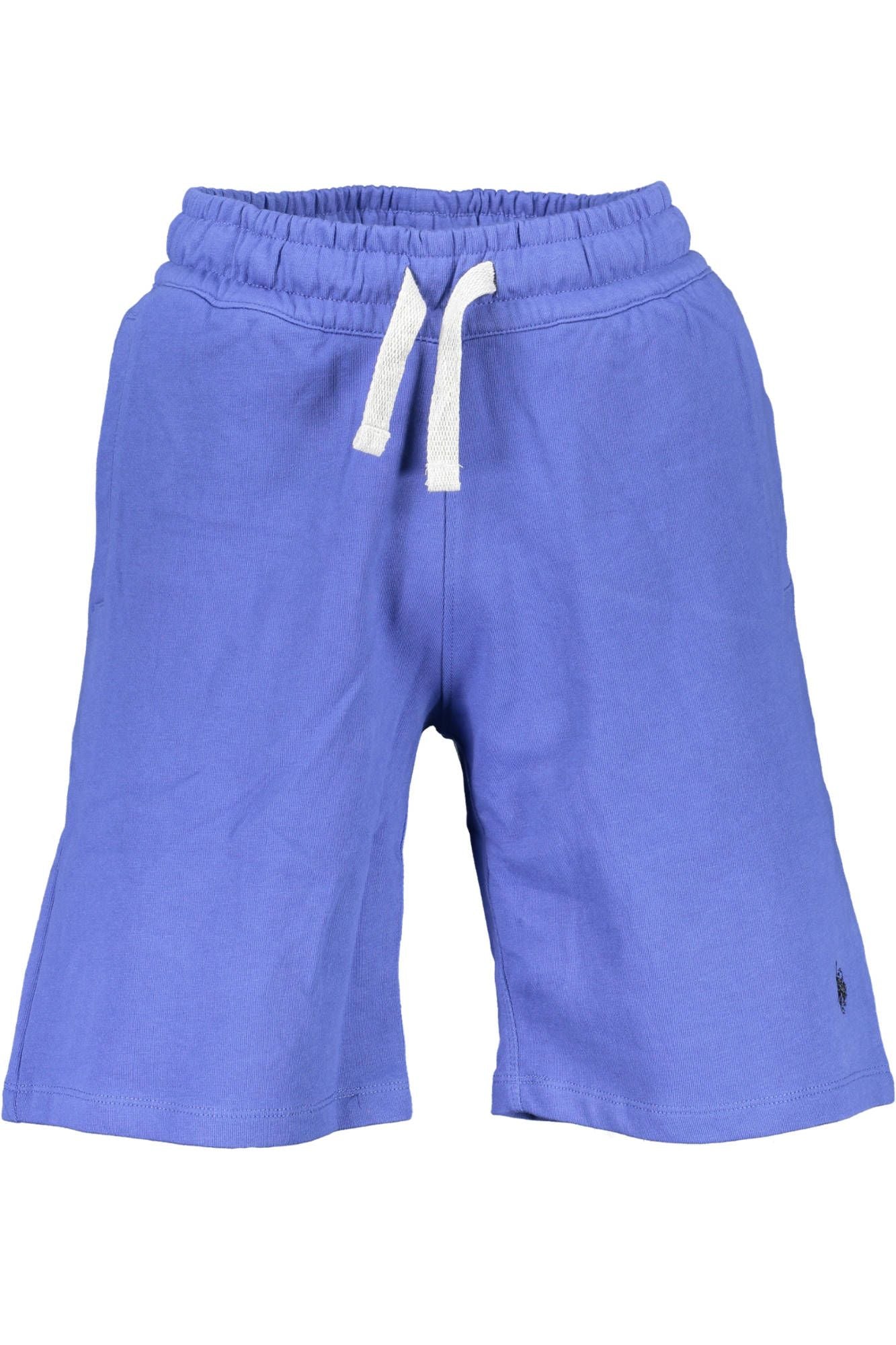 Blue Cotton Men Short
