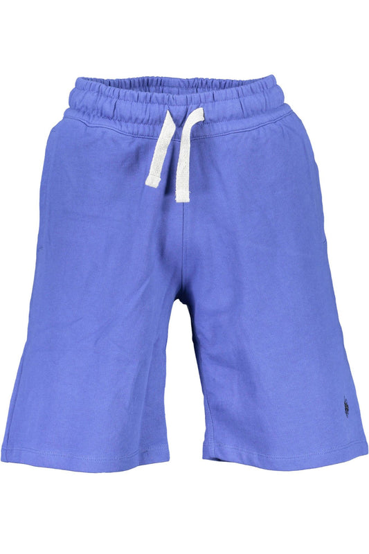 Blue Cotton Men Short