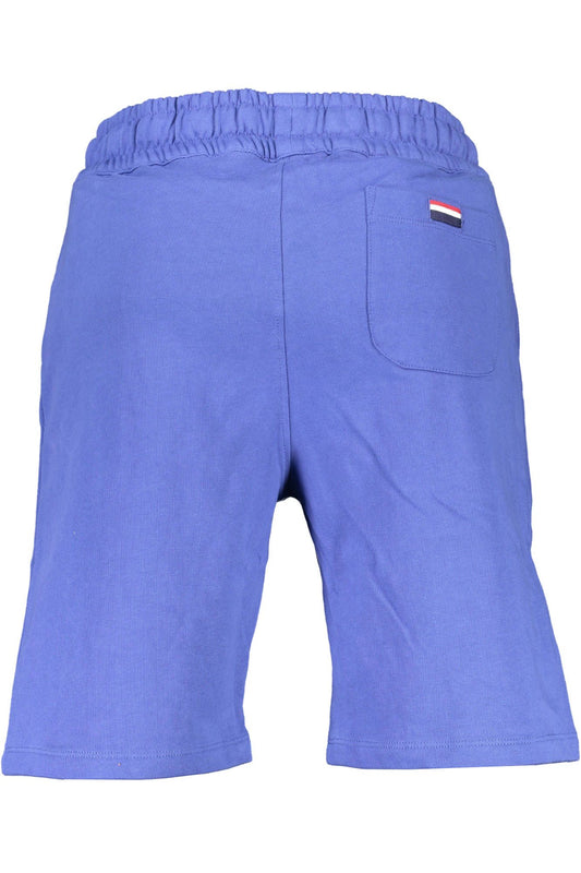 Blue Cotton Men Short