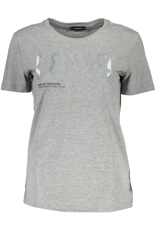 Gray Cotton Women T-Shirt