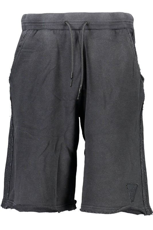 Black Cotton Men Bermuda