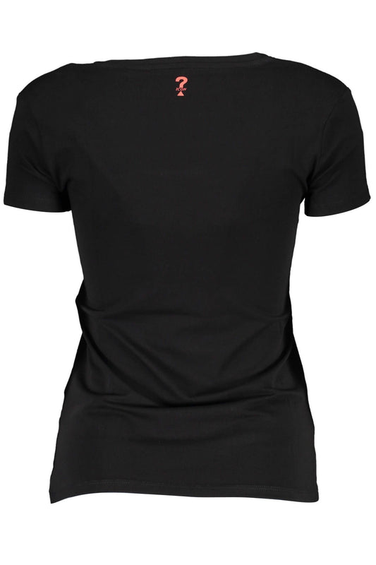 Black Cotton Women T-Shirt