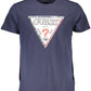 Blue Cotton Men T-Shirt