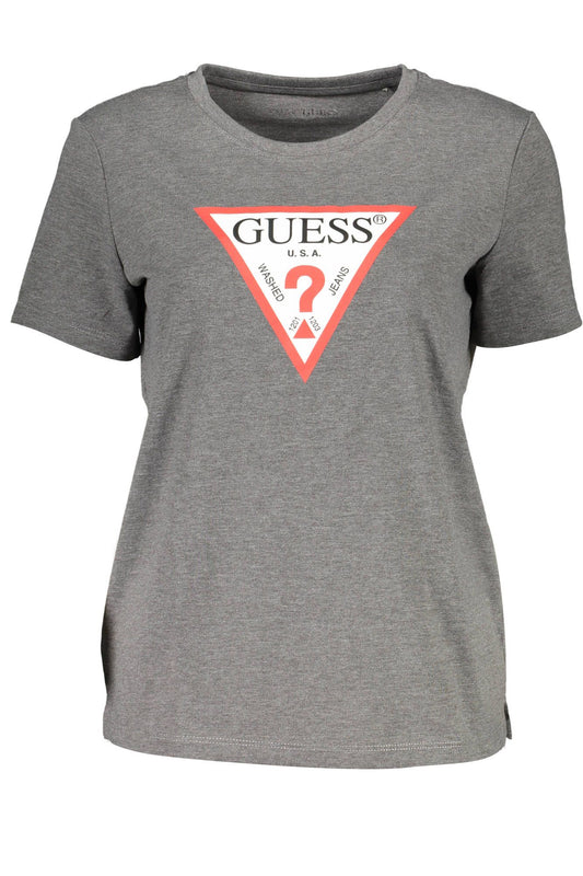 Gray Cotton Women Tee