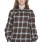 Brown Cotton Women Shirt