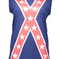 Blue Cotton Women Top