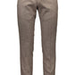 Brown Polyester Men Pants