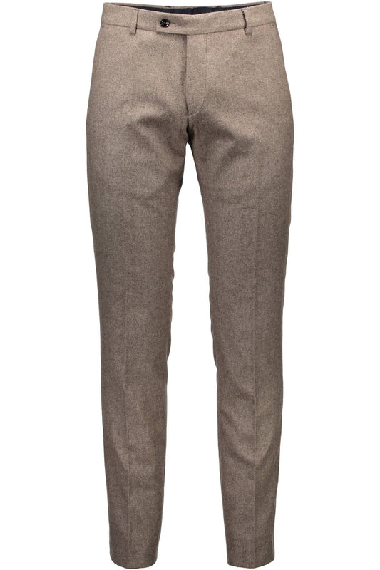 Brown Polyester Men Pants