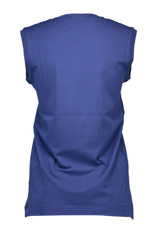 Blue Cotton Women Top